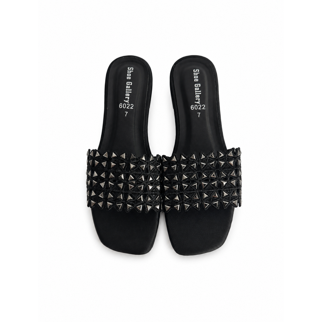 Midnight Studded Comfort Slides