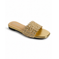 Golden Crystal Weave Slides