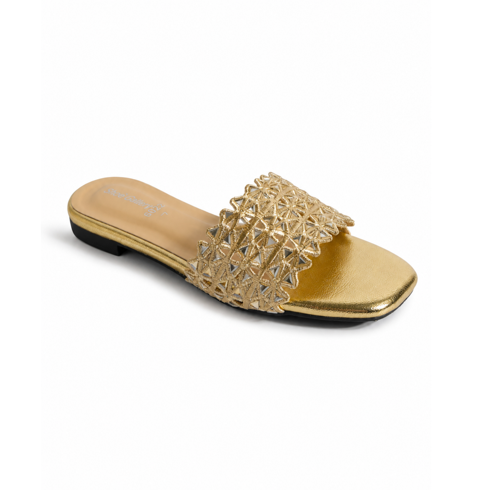 Golden Crystal Weave Slides