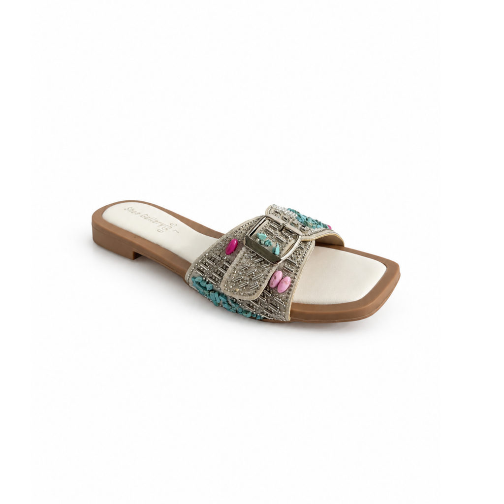 Pastel Gemstone Buckle Slides