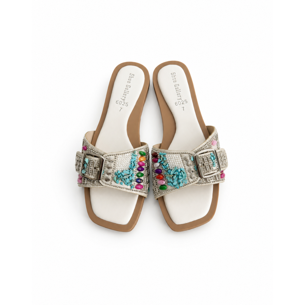 Pastel Gemstone Buckle Slides