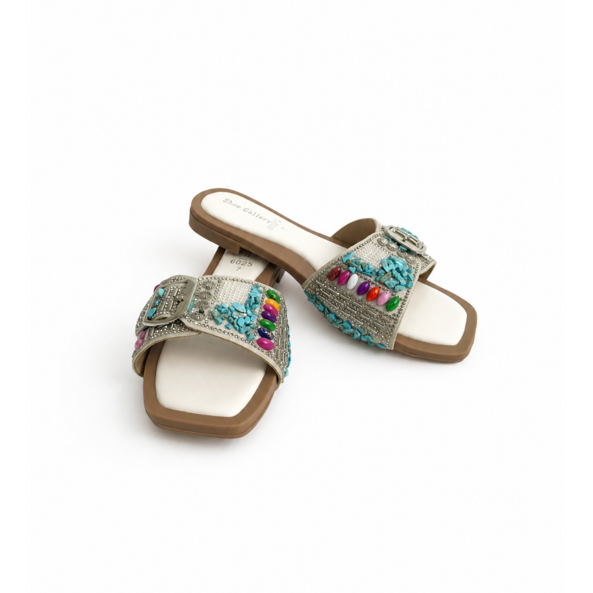 Pastel Gemstone Buckle Slides