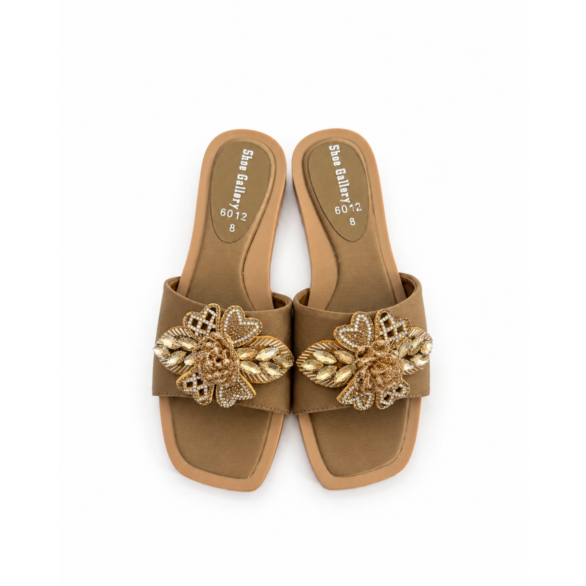 Golden Bloom Comfort Slides
