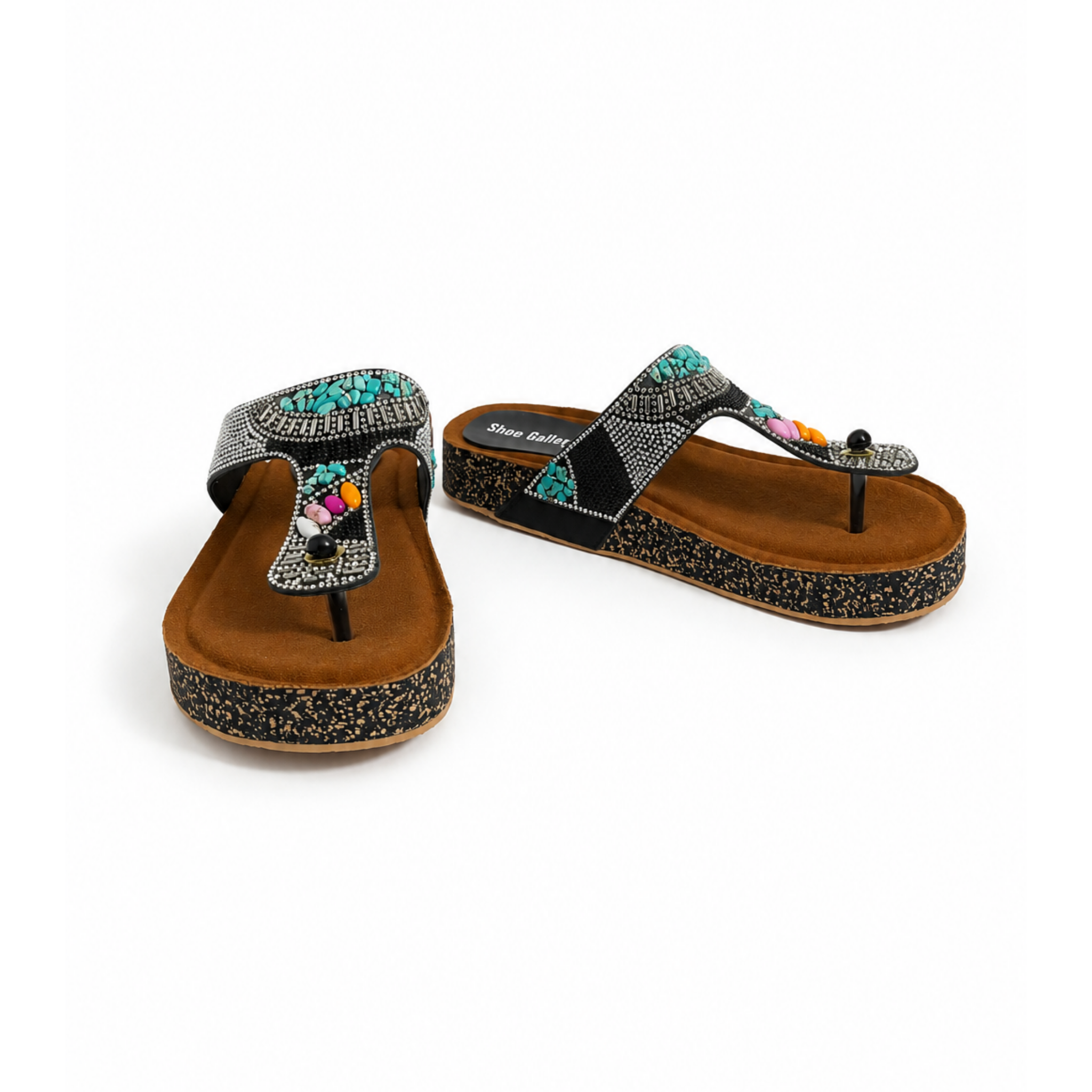 Midnight Turquoise Toe-Ring Sandals
