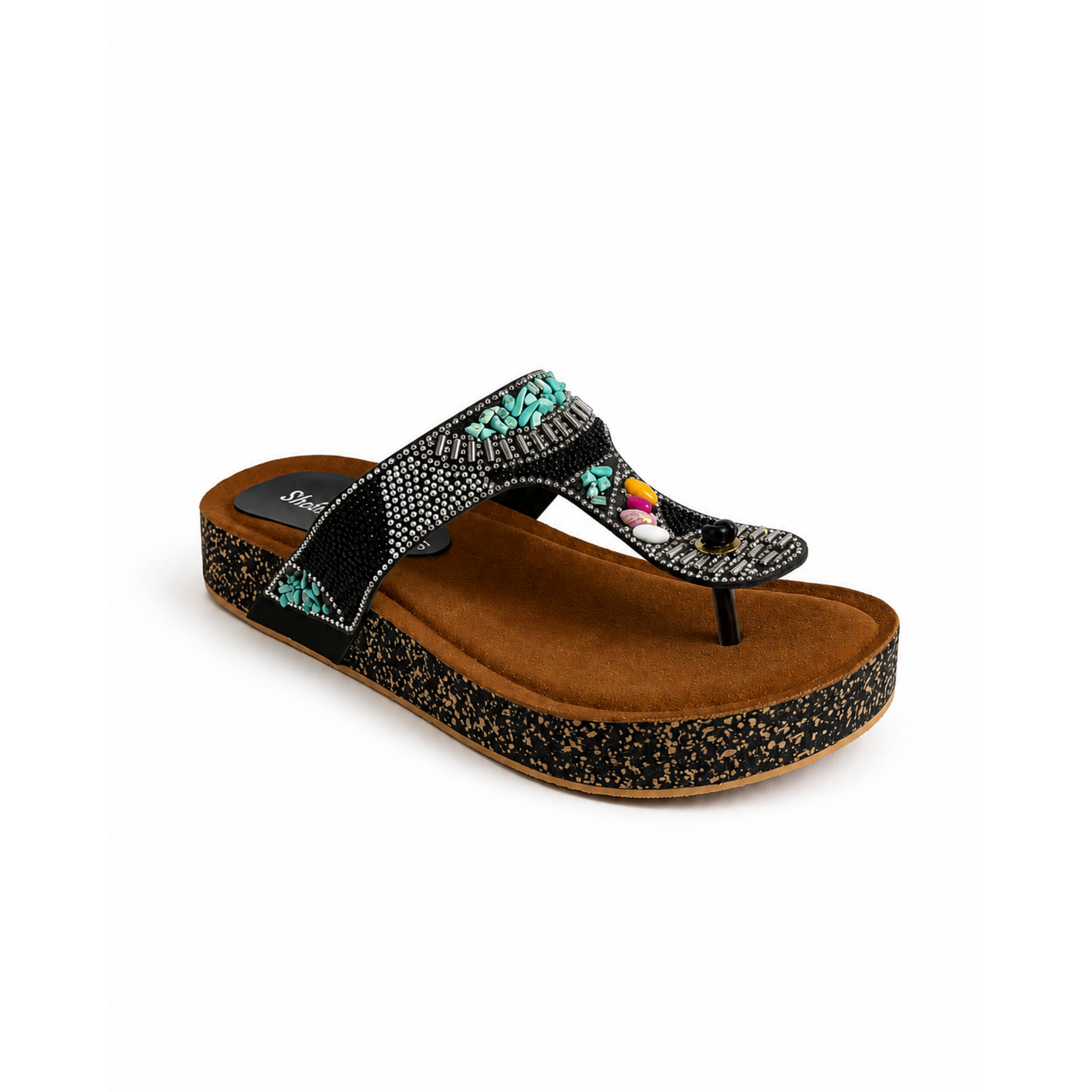Midnight Turquoise Toe-Ring Sandals