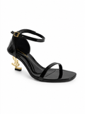 Midnight Luxe Logo Heel Sandals